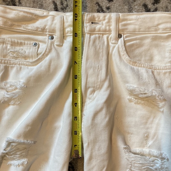 H&M white distressed denim pants sz 25/30 - Picture 7 of 9